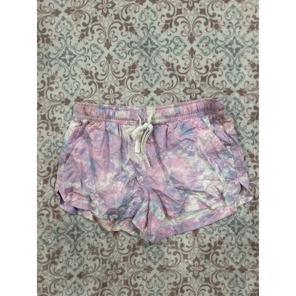 American Eagle Soft Shortie Tie Dye Purple Blue Rayon Lounge Shorts Small